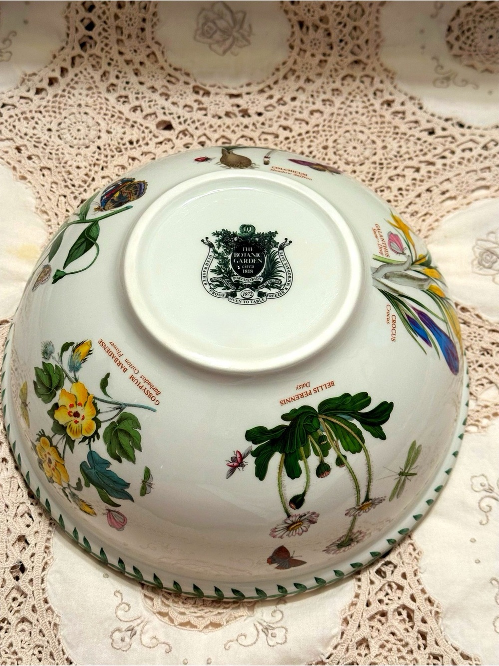 Portmeirion Botanic Garden Blue Passion Flower 11" Serving Bowl, 1972, England - Picture 2 of 3
